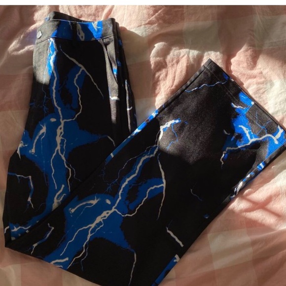 Electric Blue High Waisted Pants - Picture 2 of 6